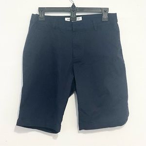 AMAZON ESSENTIALS Women Bermuda Shorts Blue Mid Rise Pockets Size 6